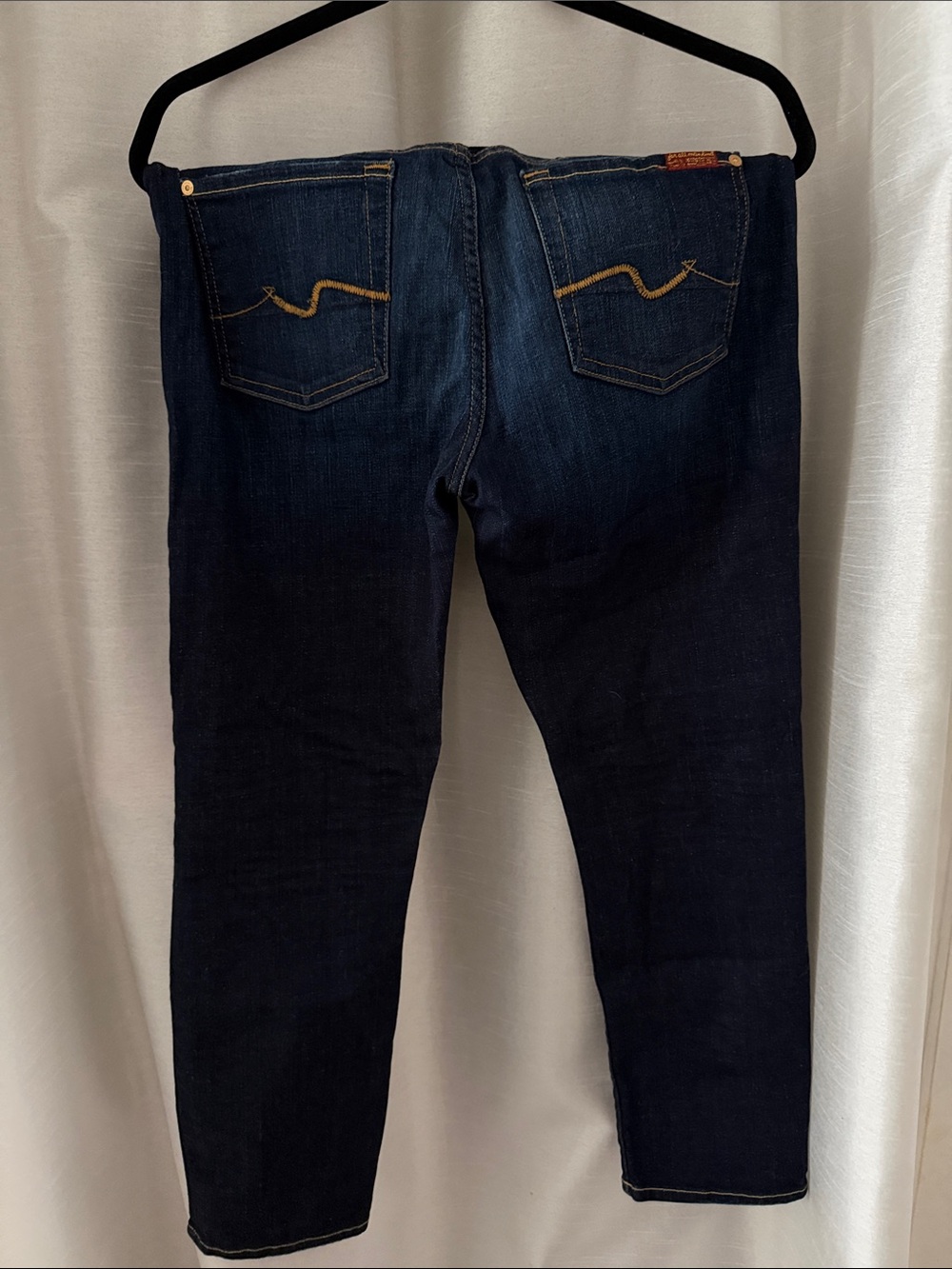 7 For All Mankind Dark Indigo Ankle Jeans